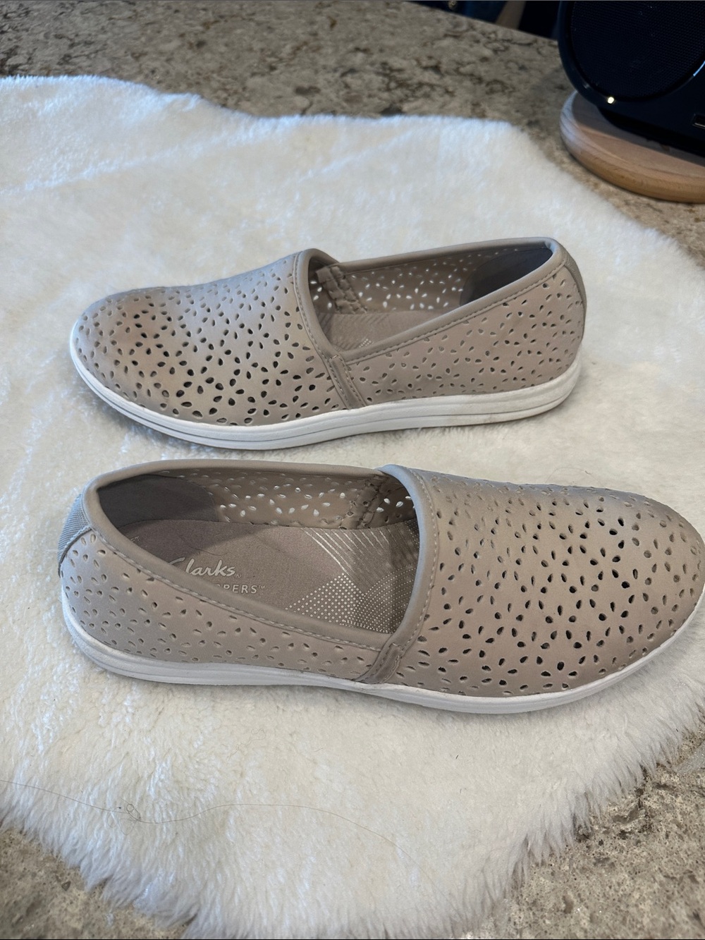 Clark slip ons